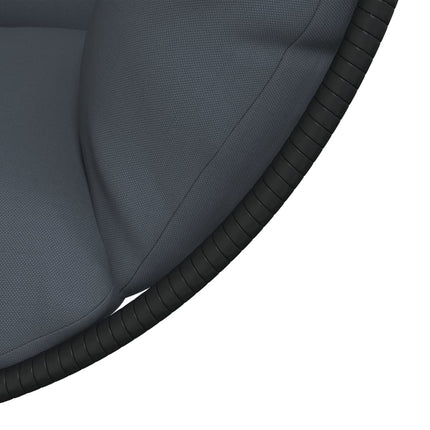 Sedia a Uovo Sospesa con Supporto Antracite Polyrattan/Acciaio