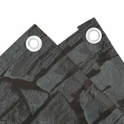 Paravento da Balcone con Aspetto Pietra Grigio 600x75 cm PVC