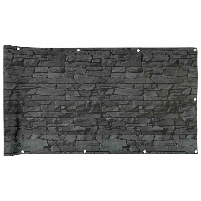 Paravento da Balcone con Aspetto Pietra Grigio 700x75 cm PVC