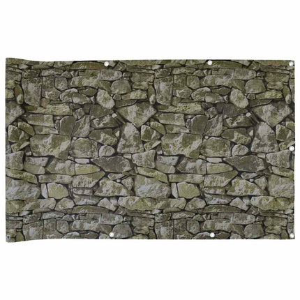 Paravento da Balcone con Aspetto Pietra 500x90 cm PVC