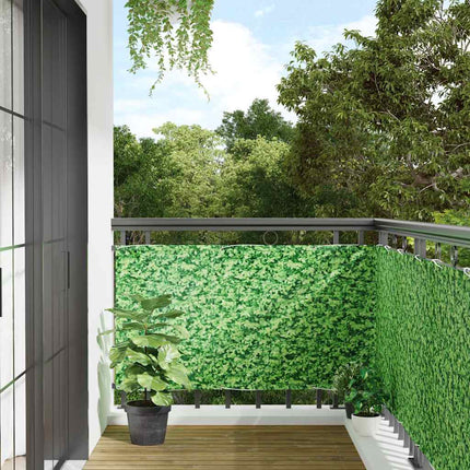 Paravento da Balcone con Aspetto Pianta Verde 500x120 cm PVC
