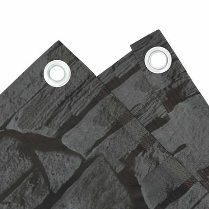 Paravento da Balcone con Aspetto Pietra Grigio 800x120 cm PVC