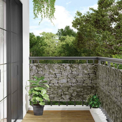 Paravento da Balcone con Aspetto Pietra 300x120 cm in PVC