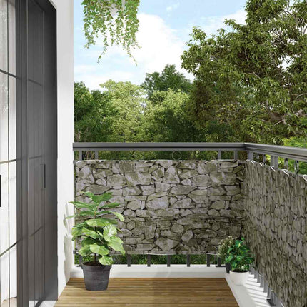 Paravento da Giardino con Aspetto Pietra 700x120 in PVC