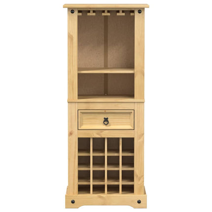 Portabottiglie Vino Corona 56x35x134,5cm Legno Massello di Pino