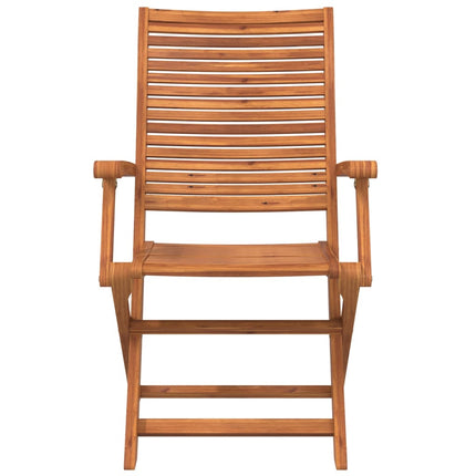 Sedie Giardino Pieghevoli 4 pz 57x66x95cm Legno Massello Acacia