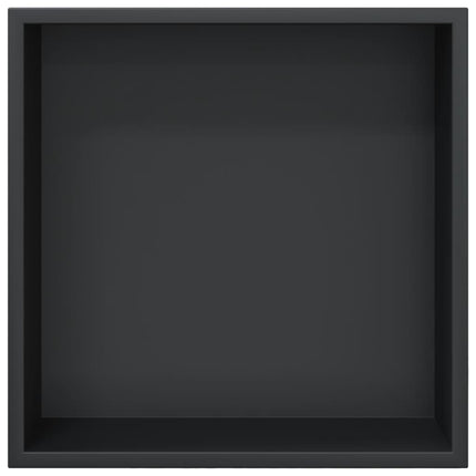 Nicchia per Doccia Nero Opaco 32x32x9cm in Acciaio Inox
