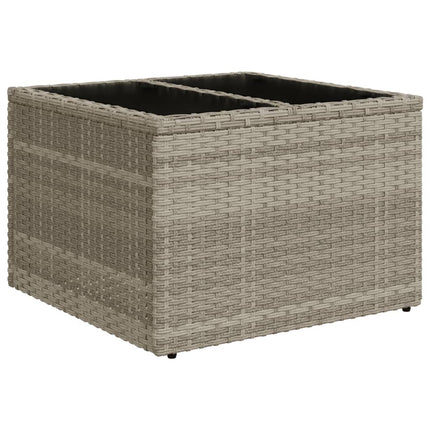 Set Divani da Giardino 11 pz con Cuscini in Polyrattan Grigio