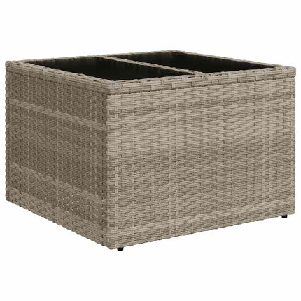 Set Divani da Giardino 11 pz con Cuscini in Polyrattan Grigio