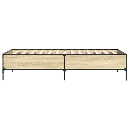 Giroletto Rovere Sonoma 75x190cm in Legno Multistrato e Metallo
