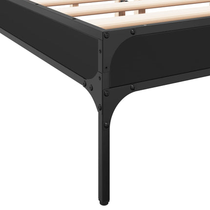 Giroletto Nero 120x190 cm in Legno Multistrato e Metallo