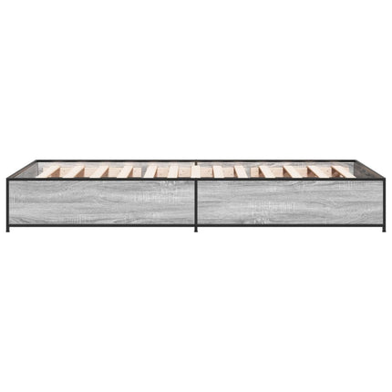 Giroletto Grigio Sonoma 75x190cm in Legno Multistrato e Metallo