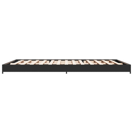 Giroletto Nero 150x200 cm in Legno Multistrato e Metallo