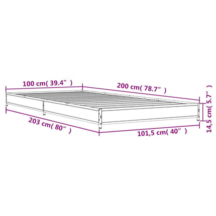 Giroletto Rovere Fumo 100x200 cm in Legno Multistrato e Metallo