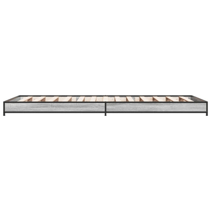 Giroletto Grigio Sonoma 90x200 cm Legno Multistrato e Metallo