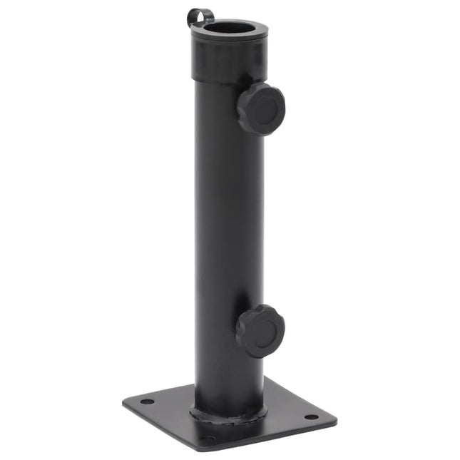 Base per Ombrellone per Palo da Ã˜38/48 mm Nero Opaco in Acciaio
