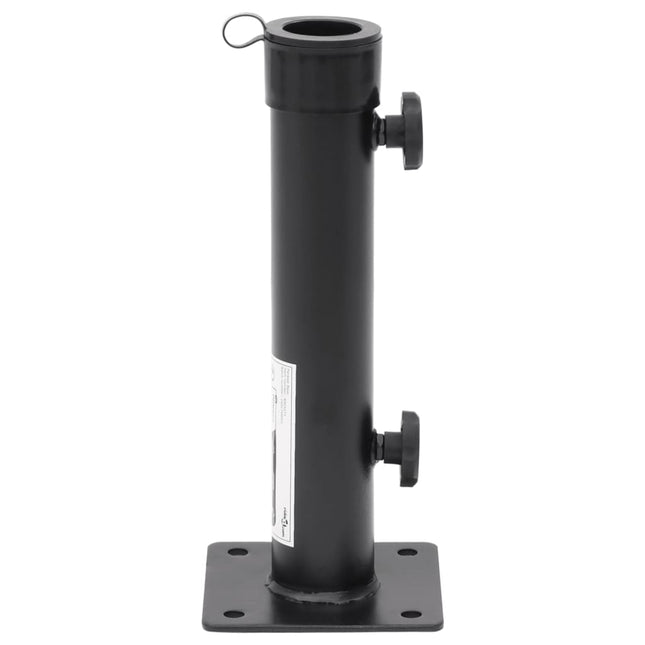 Base per Ombrellone per Palo da Ã˜38/48 mm Nero Opaco in Acciaio