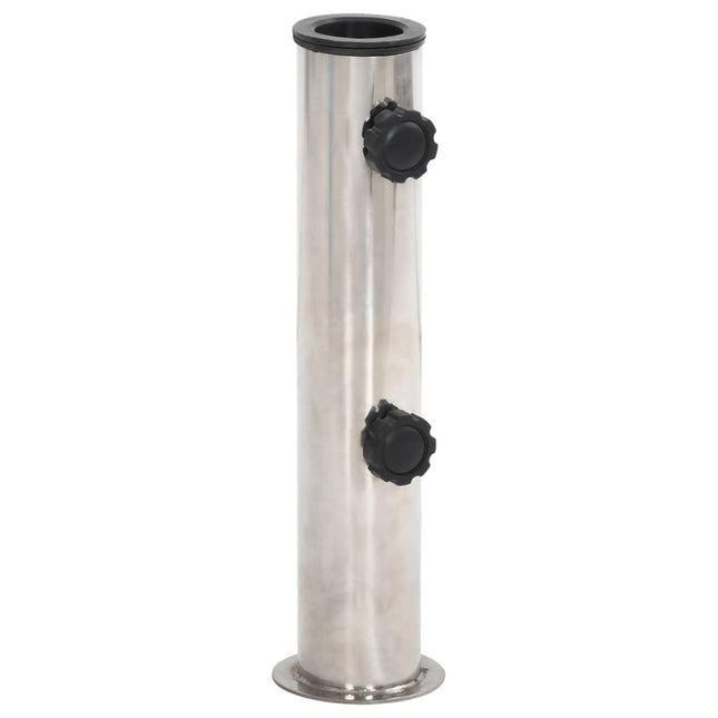 Base per Ombrellone per Palo da ÃƒËœ38/48 mm Argento Acciaio Inox