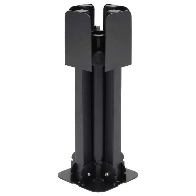 Base Pieghevole Ombrellone Palo Ã˜38/48 mm Nero Lucido Acciaio