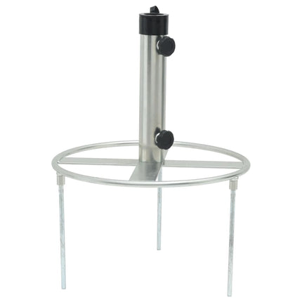 Base per Ombrellone con Picchetti per Ã˜38/48 Argento in Acciaio