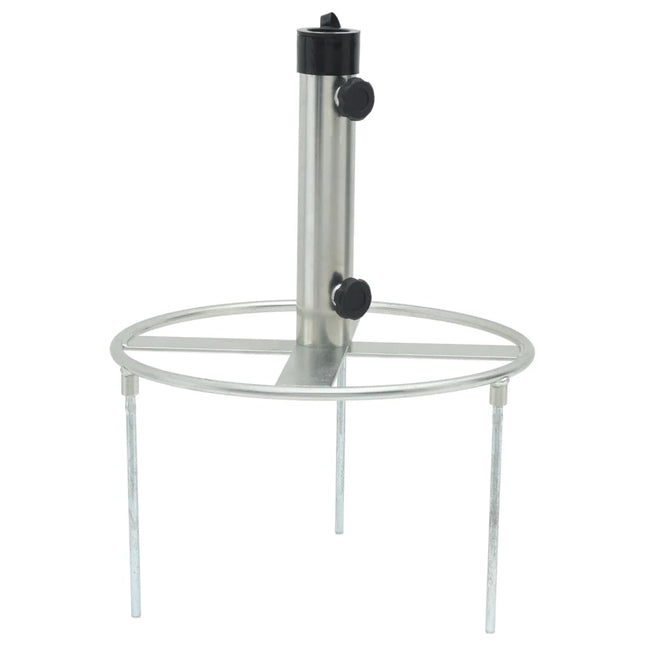 Base per Ombrellone con Picchetti per Ã˜38/48 Argento in Acciaio