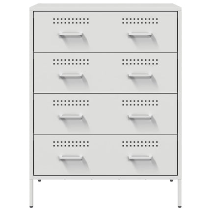 Credenza Bianca 68x39x89 cm in Acciaio