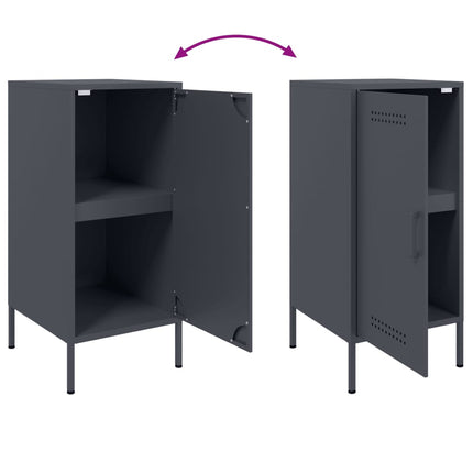 Credenza Antracite 36x39x79 cm in Acciaio