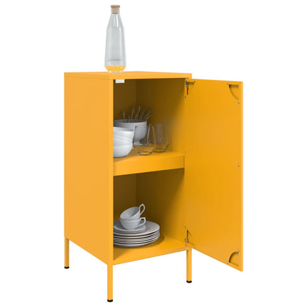 Credenza Giallo Senape 36x39x79 cm in Acciaio