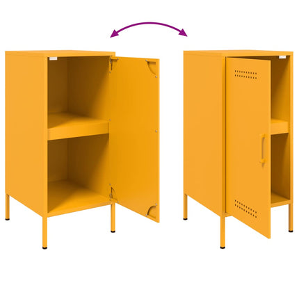 Credenza Giallo Senape 36x39x79 cm in Acciaio