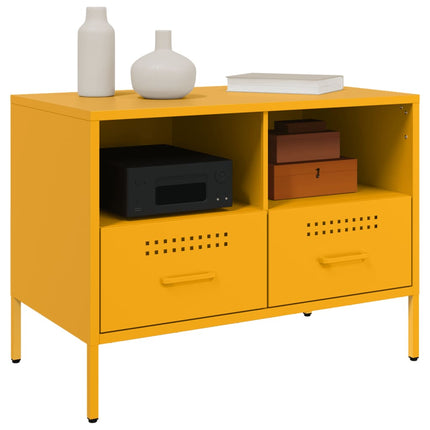 Mobile TV Giallo Senape 68x39x50,5 cm in Acciaio