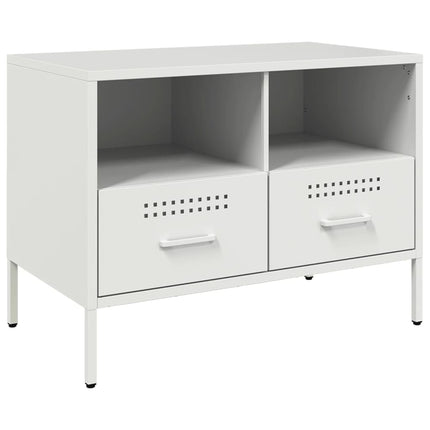 Mobile TV Bianco 68x39x50,5 cm in Acciaio