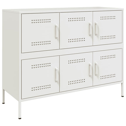 Credenza Bianca 100,5x39x79 cm in Acciaio