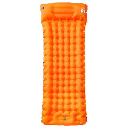 Materasso Campeggio Autogonfiabile Cuscini 1 Persona Arancio