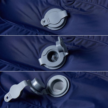 Materasso Campeggio Autogonfiabile Cuscini 1 Persona Blu Marino