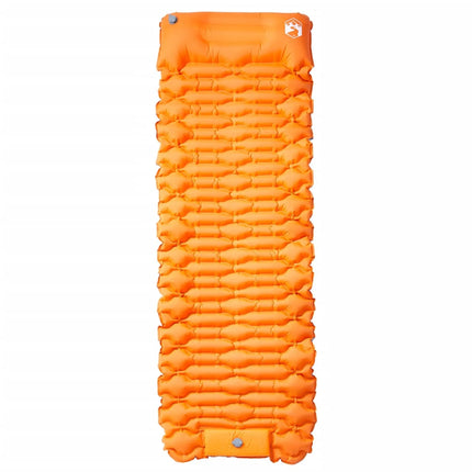 Materasso Campeggio Autogonfiabile Cuscini 1 Persona Arancio
