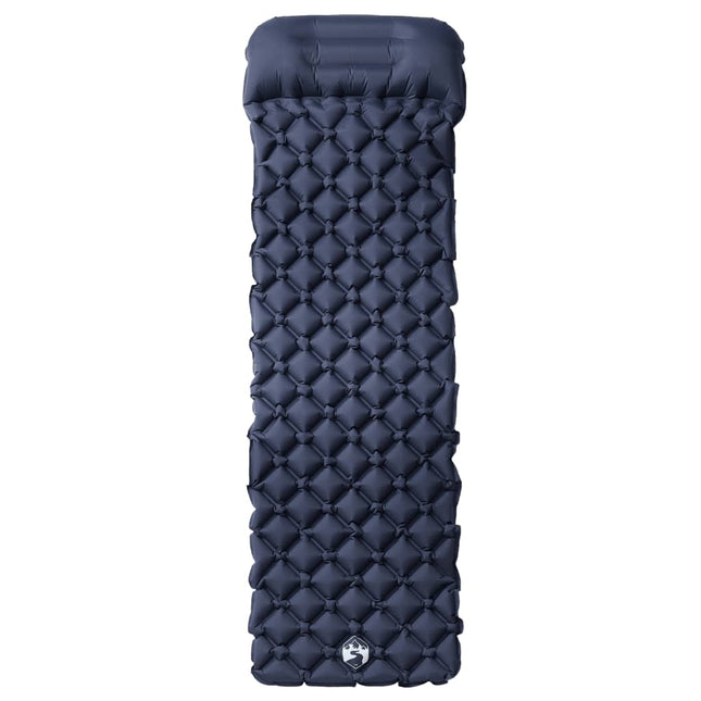 Materasso Campeggio Gonfiabile con Cuscino 1 Persona Grigio