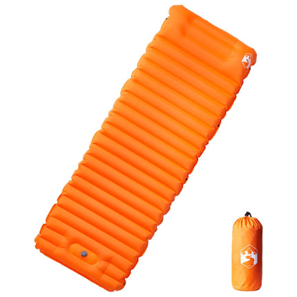 Materasso Campeggio Autogonfiabile Cuscini 1 Persona Arancio