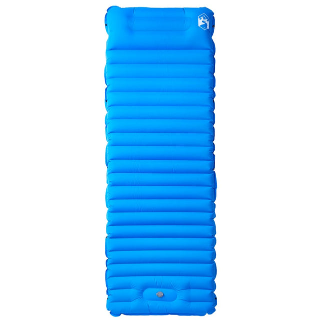 Materasso da Campeggio Autogonfiabile con Cuscini 1 Persona Blu