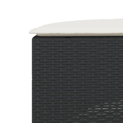 Set Divani da Giardino Semicircolare 3 pz in Polyrattan Nero
