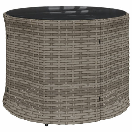Set Divani da Giardino Semicircolare 3 pz in Polyrattan Grigio