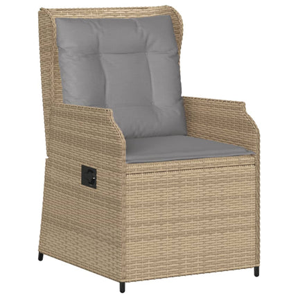 Set Divani da Giardino 5 pz con Cuscini in Polyrattan Beige