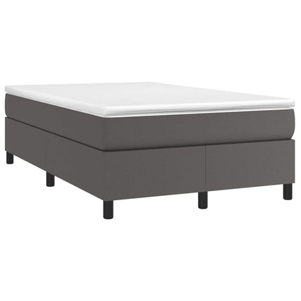 Giroletto a Molle con Materasso Grigio 120x190 cm in Similpelle