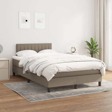 Giroletto a Molle con Materasso Tortora 120x190 cm in Tessuto