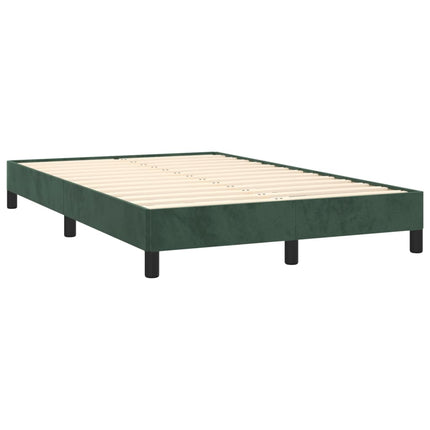 Giroletto a Molle con Materasso Verde Scuro 120x190 cm Velluto