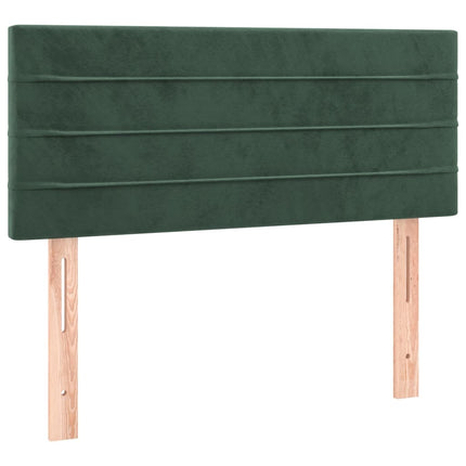 Giroletto a Molle con Materasso Verde Scuro 120x190 cm Velluto