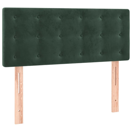 Giroletto a Molle con Materasso Verde Scuro 120x190 cm Velluto