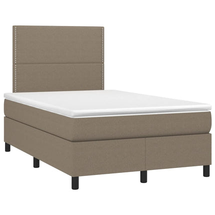 Giroletto a Molle con Materasso Tortora 120x190 cm in Tessuto
