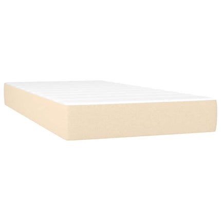 Giroletto a Molle con Materasso Crema 120x190 cm in Tessuto