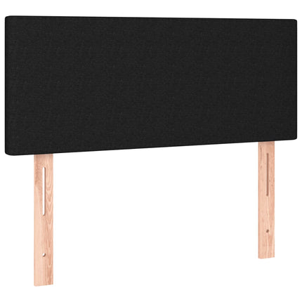 Letto a Molle con Materasso e LED Nero 120x190 cm in Tessuto