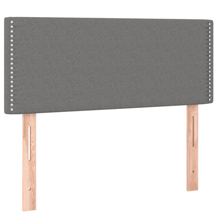 Letto a Molle Materasso e LED Grigio Scuro 120x190cm in Tessuto